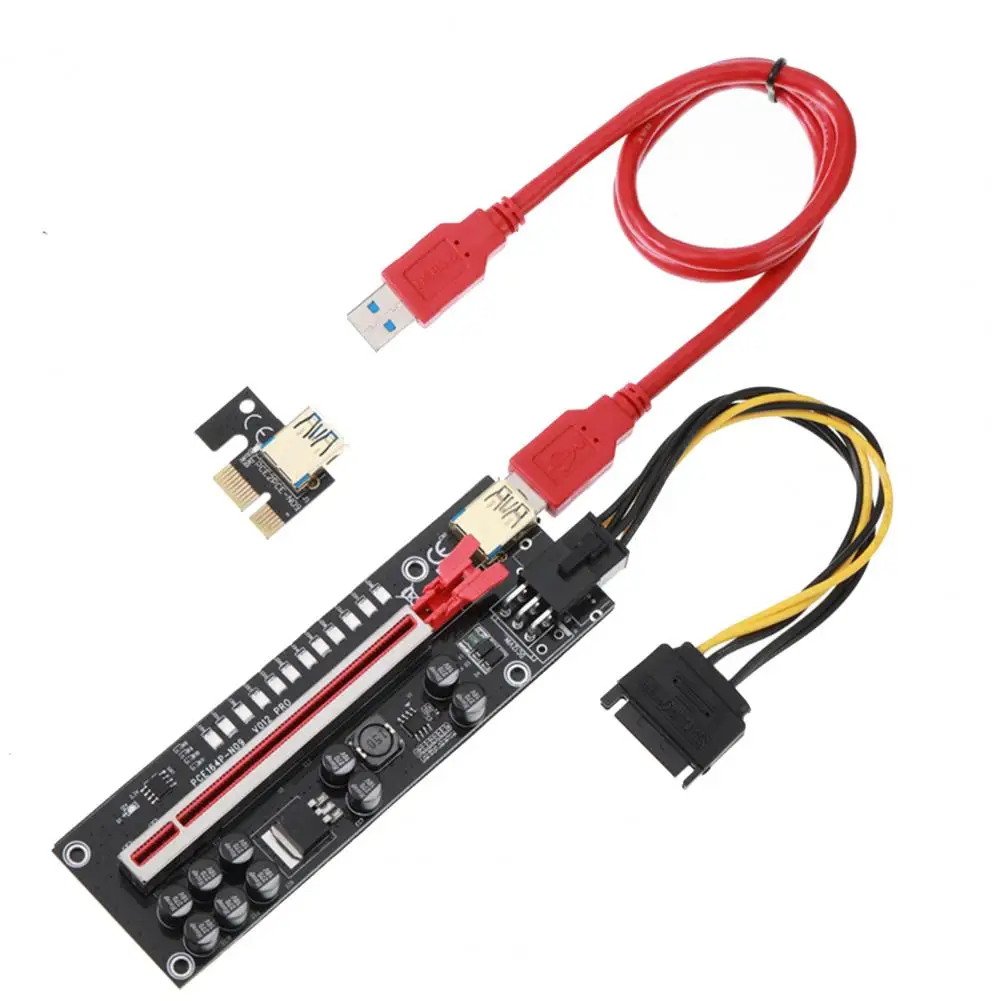 V012PRO PCI-E Riser Card High Speed Anti-interference LED Marquee Lights PCI-E Express 1X to 16X Video Card Extender
V012PRO PCI-E Riser Card High Speed Anti-interference LED Marquee Lights PCI-E Express 1X to 16X Video Card Extender