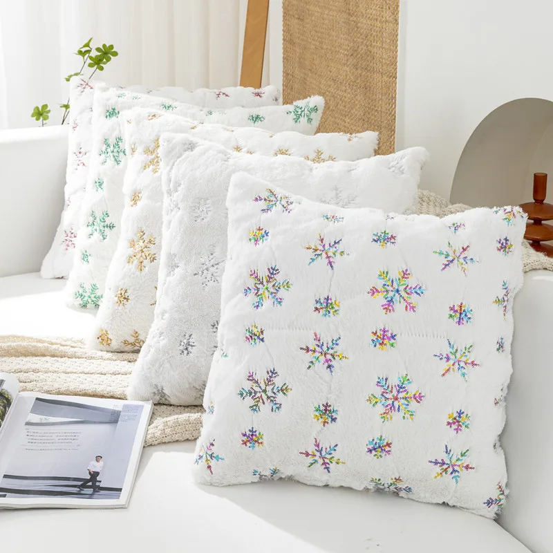Sequin Snowflake Cushion Cover Christmas Decor Pillow Cover for Live Room Decor Sofa Pillowcase Sequins Fur Plush Cushion Covers
Sequin Snowflake Cushion Cover Christmas Decor Pillow Cover for Live Room Decor Sofa Pillowcase Sequins Fur Plush Cushion Covers