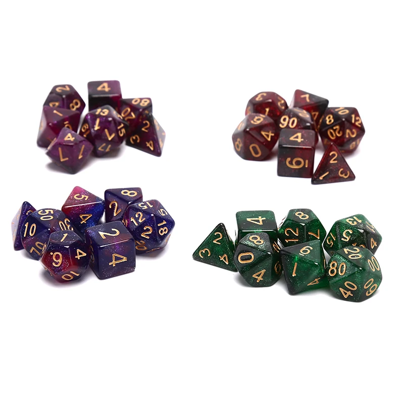 

7pcs/set Game Dice DnD Polyhedral Dice Set for Tabletop Games RPG MTG D4 D6 D8 D10 D% D12 D20 Table Game