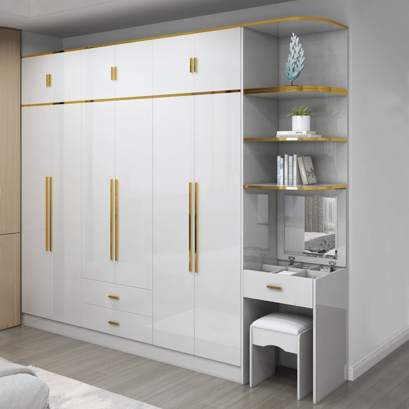 Wardrobe European modern simple net red light luxury small family bedroom four door five six door wardrobe
Wardrobe European modern simple net red light luxury small family bedroom four door five six door wardrobe