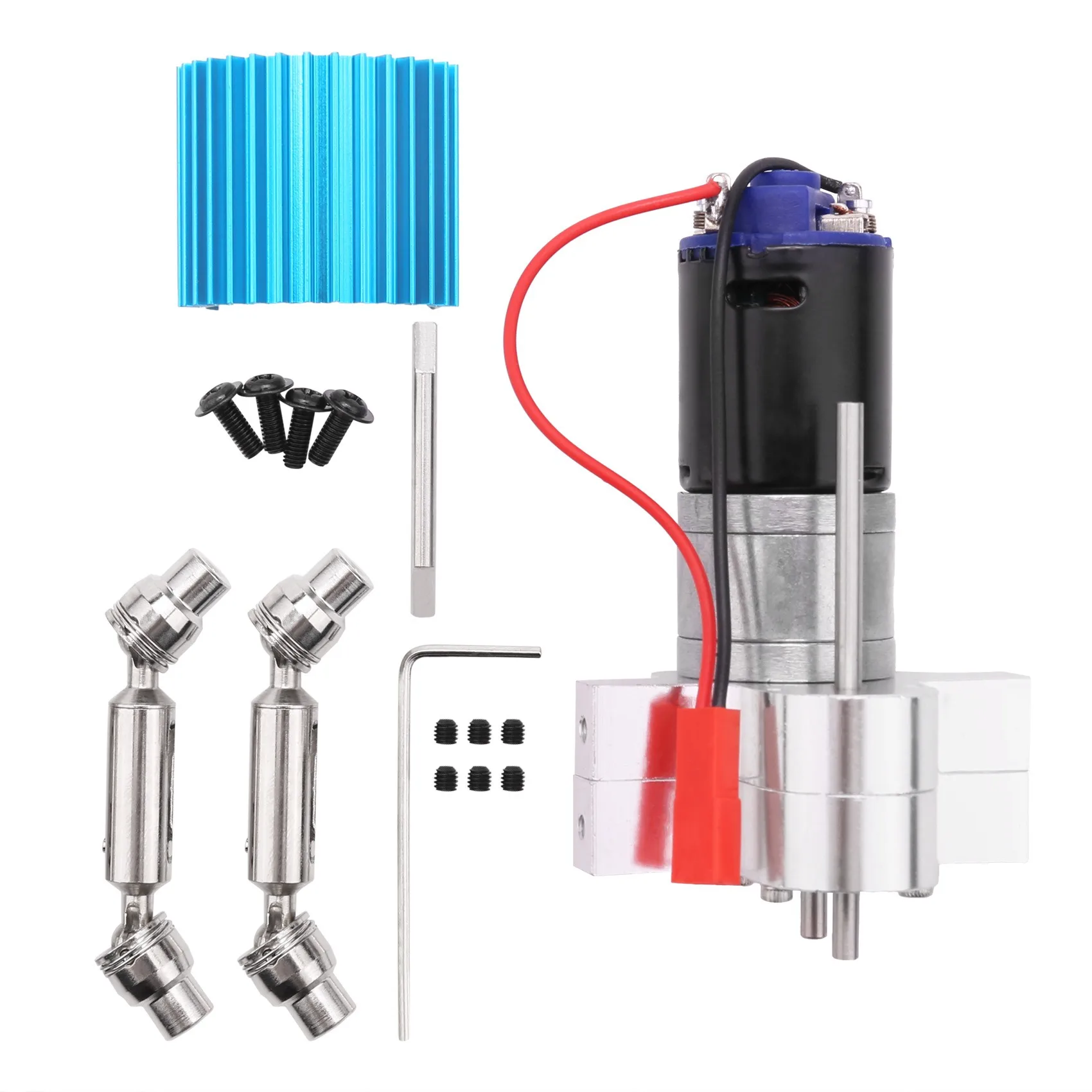 Metal Transmission Gearbox 370 Motor with Drive Shaft Upgrade Accessories for WPL C14 C24 B24 B36 MN D90 MN99S RC
Metal Transmission Gearbox 370 Motor with Drive Shaft Upgrade Accessories for WPL C14 C24 B24 B36 MN D90 MN99S RC
