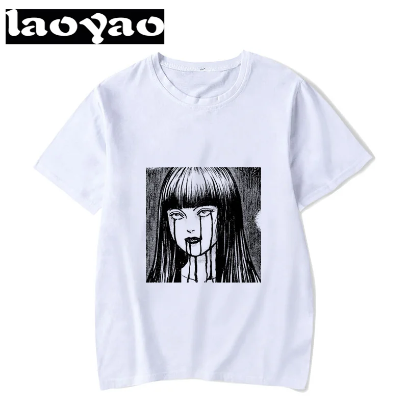 Футболка Junji Ito мужская с японским ужасным аниме, винтажная уличная одежда с рисунком манги в стиле Харадзюку, Weeaboo Otaku, 90-х 
Футболка Junji Ito мужская с японским ужасным аниме, винтажная уличная одежда с рисунком манги в стиле Харадзюку, Weeaboo Otaku, 90-х