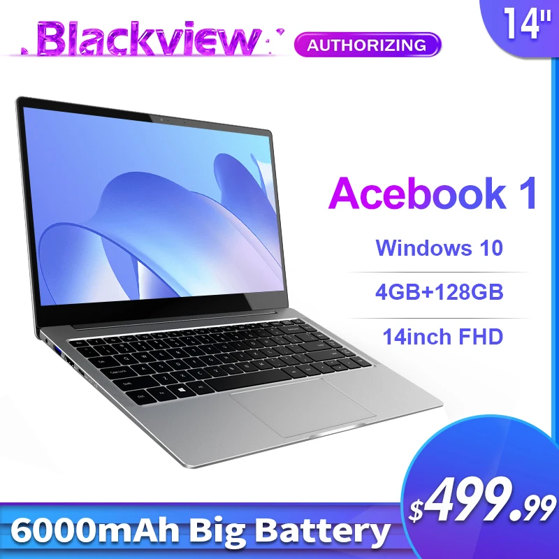 Ноутбук Blackview Acebook 1 14 дюймов FHD дисплей 1920*1080 Windows 10 128 Гб ПЗУ ноутбук Gemini Lake N4120 -