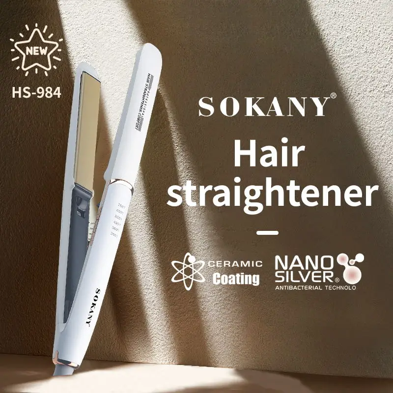 SOKANY Professional Salon Model Hair Straightener Curls Beautifully & Straightens Well Ceramic Flat Iron 110-240V 984
SOKANY Professional Salon Model Hair Straightener Curls Beautifully & Straightens Well Ceramic Flat Iron 110-240V 984
