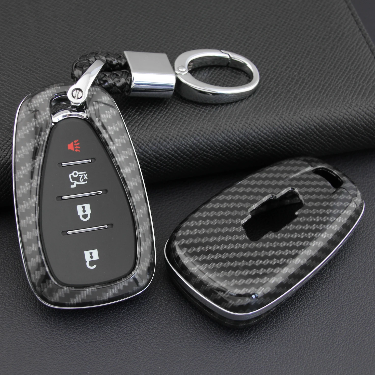 Carbon Fiber Smart Car Key Fob Case Cover Chain Ring For Chevrolet Malibu Cruze Trax Camaro Blazer Equinox Traverse Trailblazer
Carbon Fiber Smart Car Key Fob Case Cover Chain Ring For Chevrolet Malibu Cruze Trax Camaro Blazer Equinox Traverse Trailblazer