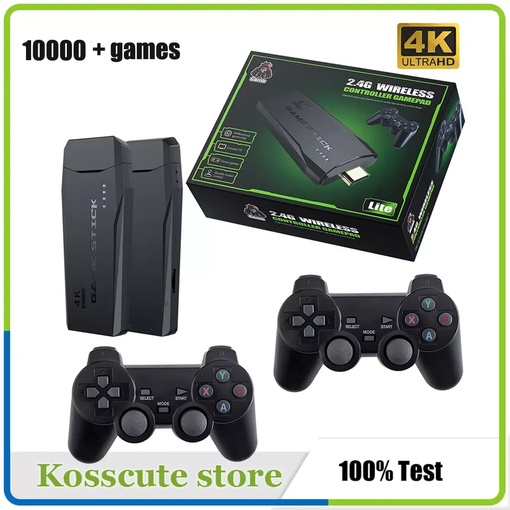 4K Ultra Video Game Console Dual GamePad for PS1/GBA Retro TV Dendy Game Console HD-OUT 64GB 10000 Games Video Game Stick 
4K Ultra Video Game Console Dual GamePad for PS1/GBA Retro TV Dendy Game Console HD-OUT 64GB 10000 Games Video Game Stick