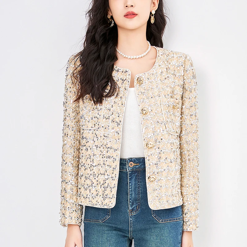 Женская шерстяная твидовая куртка, Элегантная короткая однобортная куртка во французском стиле с длинным рукавом, пальто для офиса, Осень-зима
Женская шерстяная твидовая куртка, Элегантная короткая однобортная куртка во французском стиле с длинным рукавом, пальто для офиса, Осень-зима