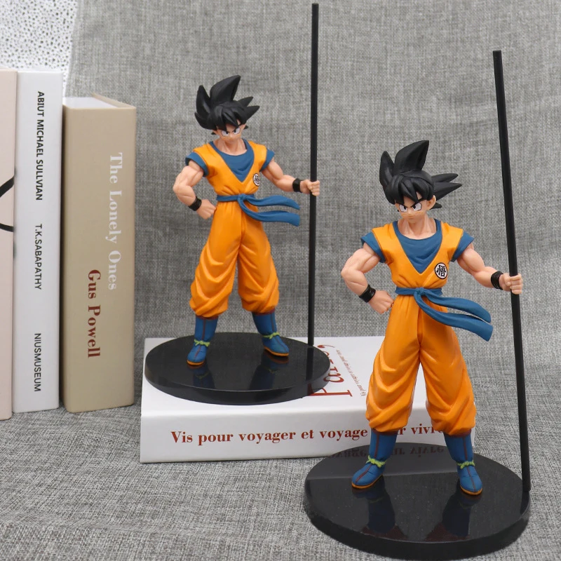 

22cm Dragon Ball Son Goku Brunette Figure Height Statue Anime Peripheral PVC Doll Model Ornament Collectible Toys Gift