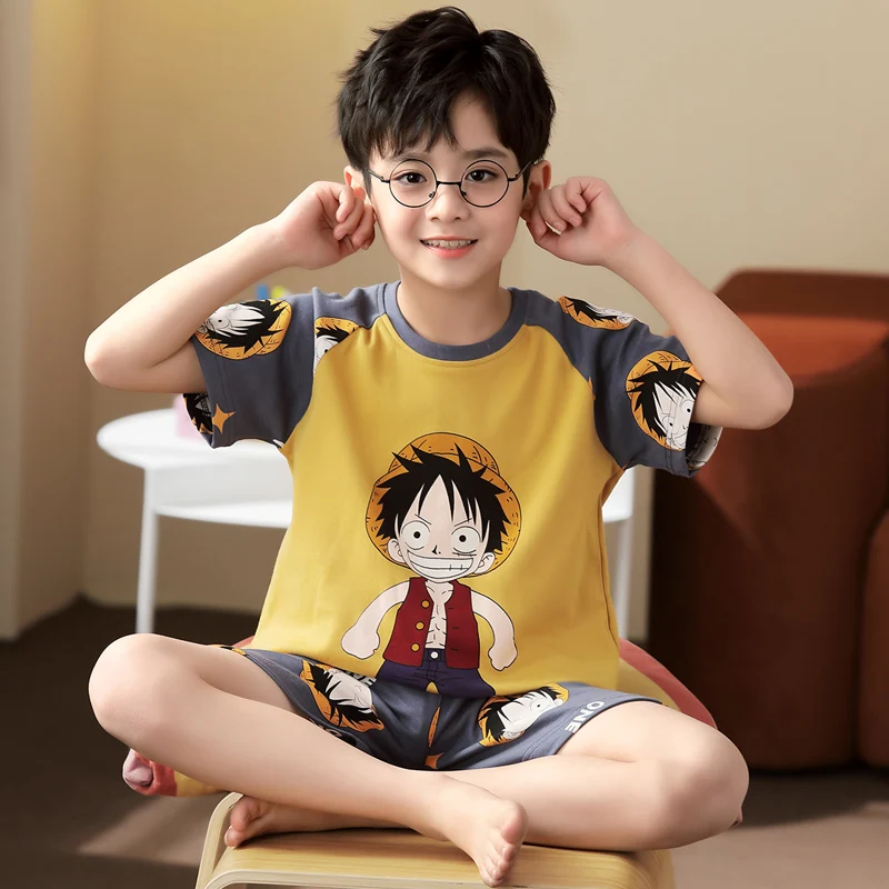 100% Cotton Summer Children's Pajamas Set 2-Pack Short Sleeves + Shorts Boys Clothing Set Cartoon Cute Homewear Children's Gift
100% Cotton Summer Children's Pajamas Set 2-Pack Short Sleeves + Shorts Boys Clothing Set Cartoon Cute Homewear Children's Gift