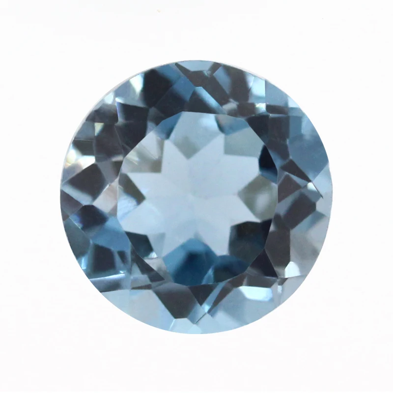 

London Blue Topaz Natural Loose Gemstone Round Shape Facetted Cut Size 1.0~8mm For DIY Jewelry Making