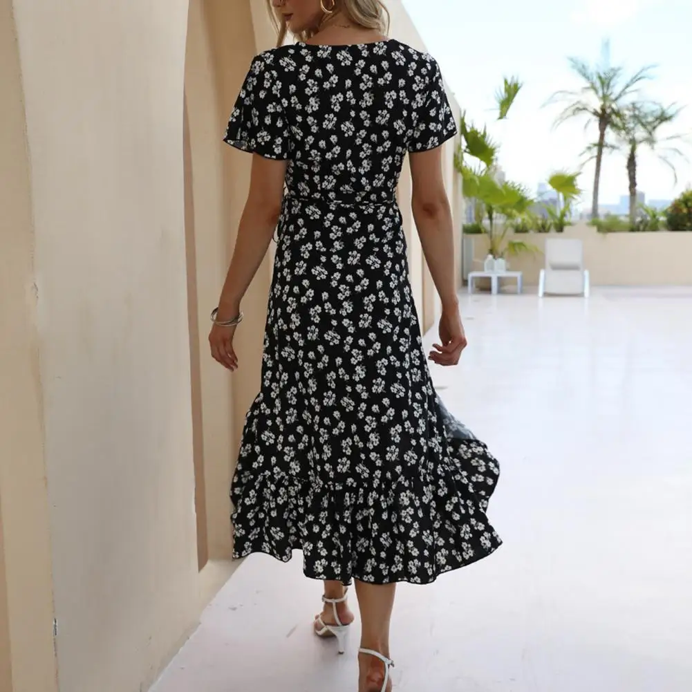 Skin-touching Stylish Short Sleeve Ruffle Trim Slim Long Dress Comfortable Summer Dress A-Line Female Clothing
Skin-touching Stylish Short Sleeve Ruffle Trim Slim Long Dress Comfortable Summer Dress A-Line Female Clothing