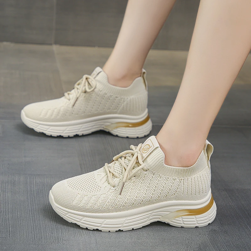 Women's Shoes 2023 New Knitted Mesh Women's Vulcanize Shoes Outdoor Walking Women Sneakers Solid Lace Up Ladies Casual Shoes
Women's Shoes 2023 New Knitted Mesh Women's Vulcanize Shoes Outdoor Walking Women Sneakers Solid Lace Up Ladies Casual Shoes