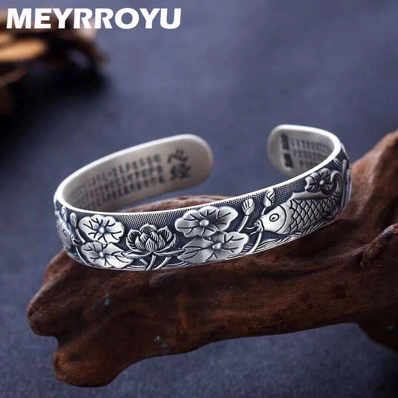 MEYRROYU Ethnic Lotus Flower Scriptures Cuf Bracelet For Women Men Retro Fashion New Jewelry Party Couple Gift pulseras mujer
MEYRROYU Ethnic Lotus Flower Scriptures Cuf Bracelet For Women Men Retro Fashion New Jewelry Party Couple Gift pulseras mujer
