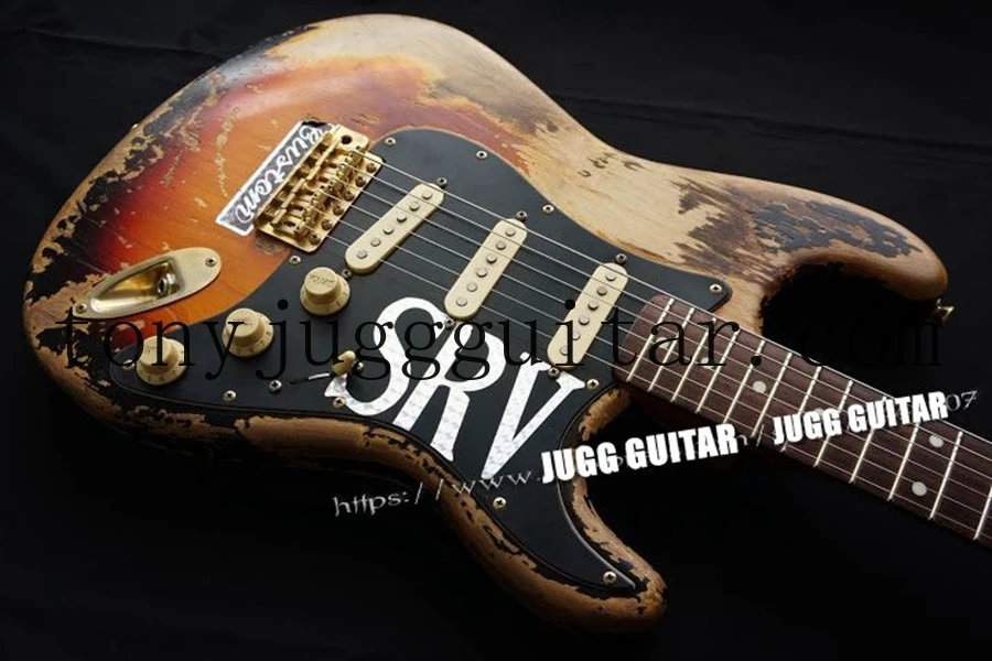 

Rare Relic Stevie Ray Vaughan 3 Tone Sunburst SRV ST Electric Guitar Left Handed Tremolo Bridge, Alder Body, Vintage Tuners,