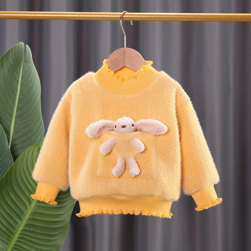 Baby Girls Sweater Autumn Kids Knitted Pullovers Tops Korean Style Ruffle Collar Baby Girls Sweaters With Cute Rabbit Sweater
Baby Girls Sweater Autumn Kids Knitted Pullovers Tops Korean Style Ruffle Collar Baby Girls Sweaters With Cute Rabbit Sweater