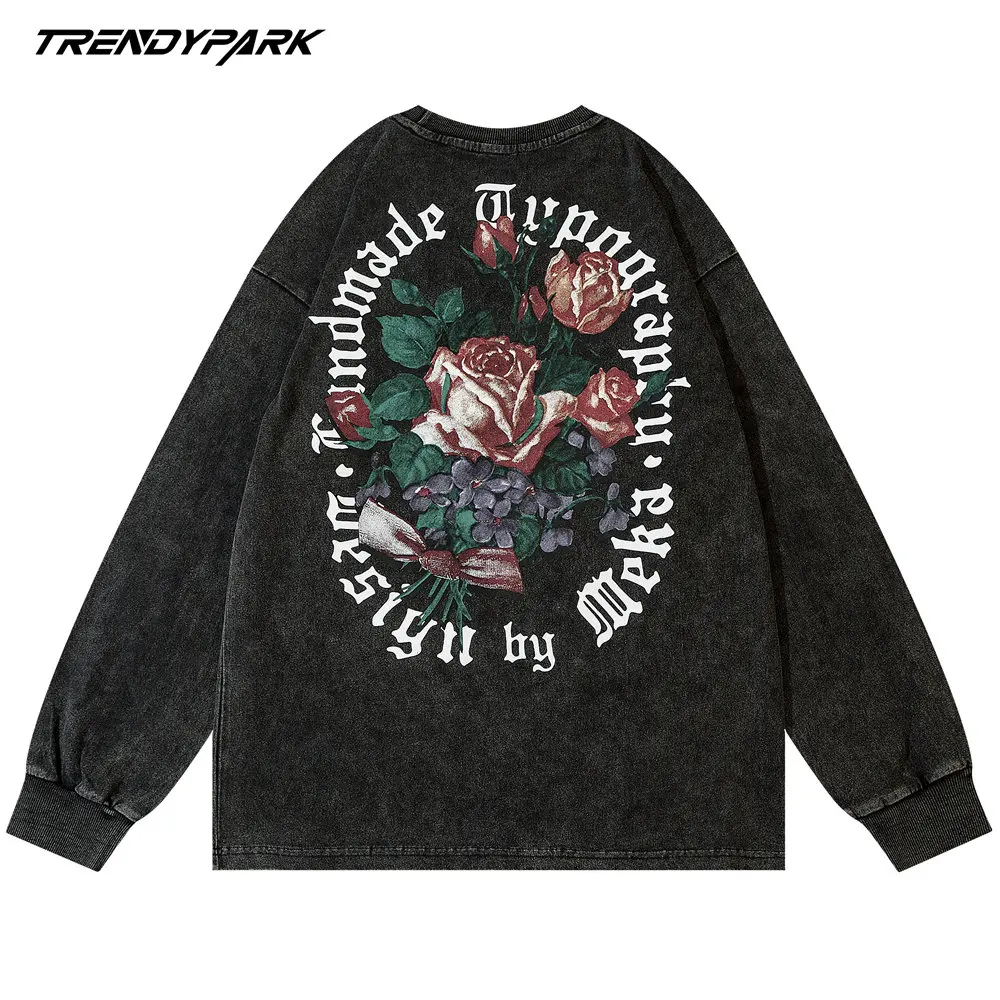 Oversized T-shirt Cotton Washed Thick Fabric Vintage Flowers Print T Shirts 2022 Autumn Harajuku Streetwear Casual Men T-shirt
Oversized T-shirt Cotton Washed Thick Fabric Vintage Flowers Print T Shirts 2022 Autumn Harajuku Streetwear Casual Men T-shirt