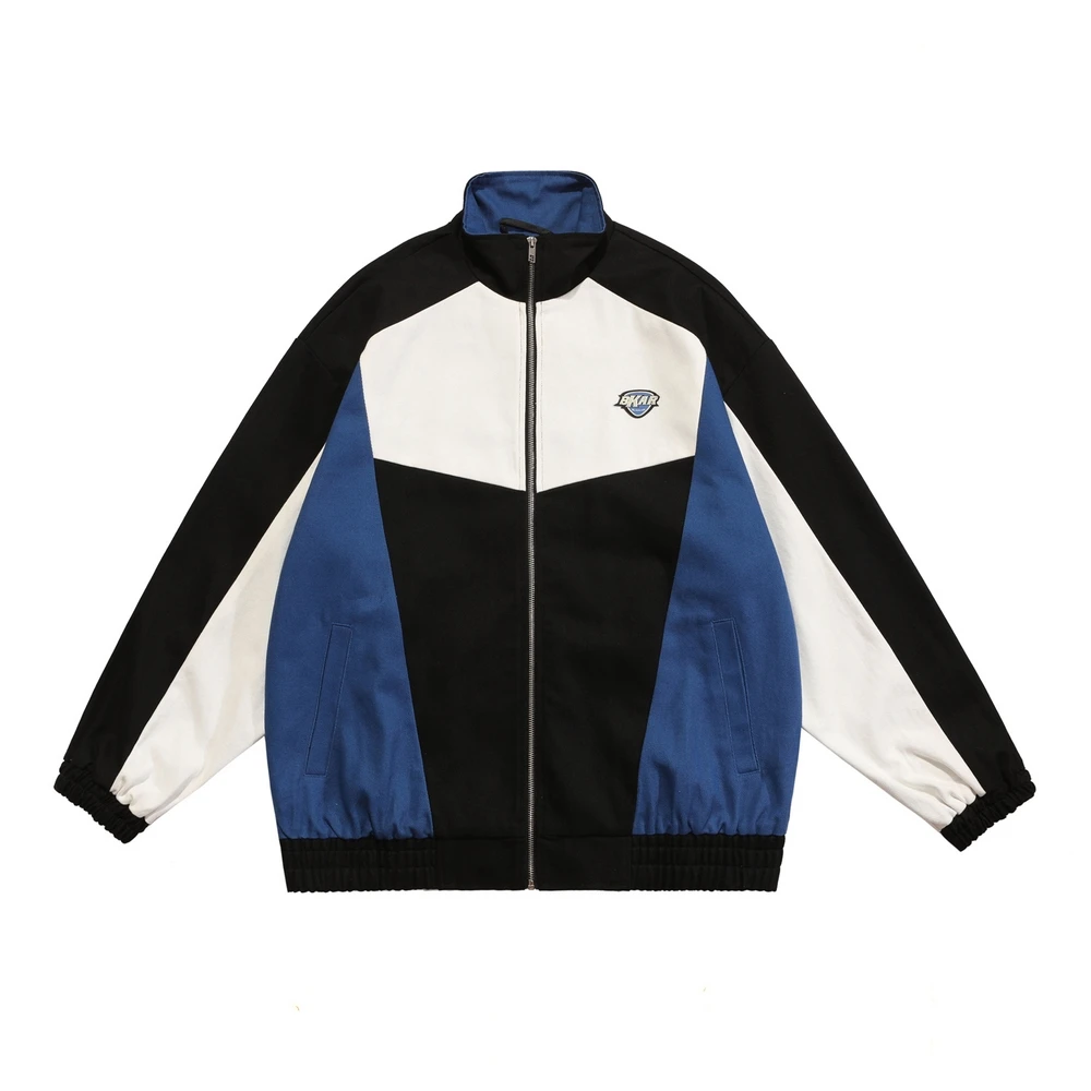 2022 Women's Oversized Jacket Splicing Hit Color Long Sleeve Hip Hop Cargo Coat High Street Stand Collar Couple Casual Clothes
2022 Women's Oversized Jacket Splicing Hit Color Long Sleeve Hip Hop Cargo Coat High Street Stand Collar Couple Casual Clothes