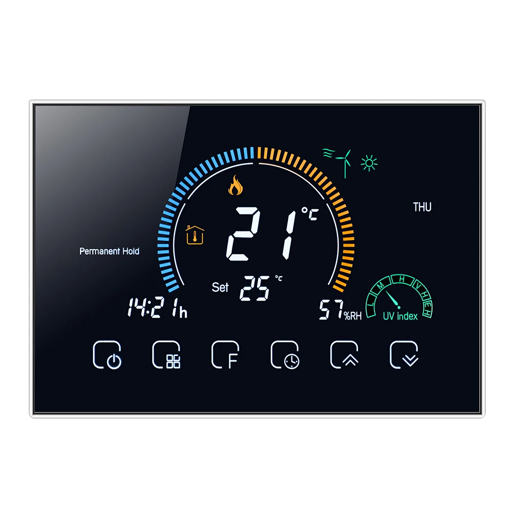 WiFi Smart Programmable Thermostat Water Gas Boiler Heating Thermostat Compatible Google Home Intelligent Thermostat
WiFi Smart Programmable Thermostat Water Gas Boiler Heating Thermostat Compatible Google Home Intelligent Thermostat