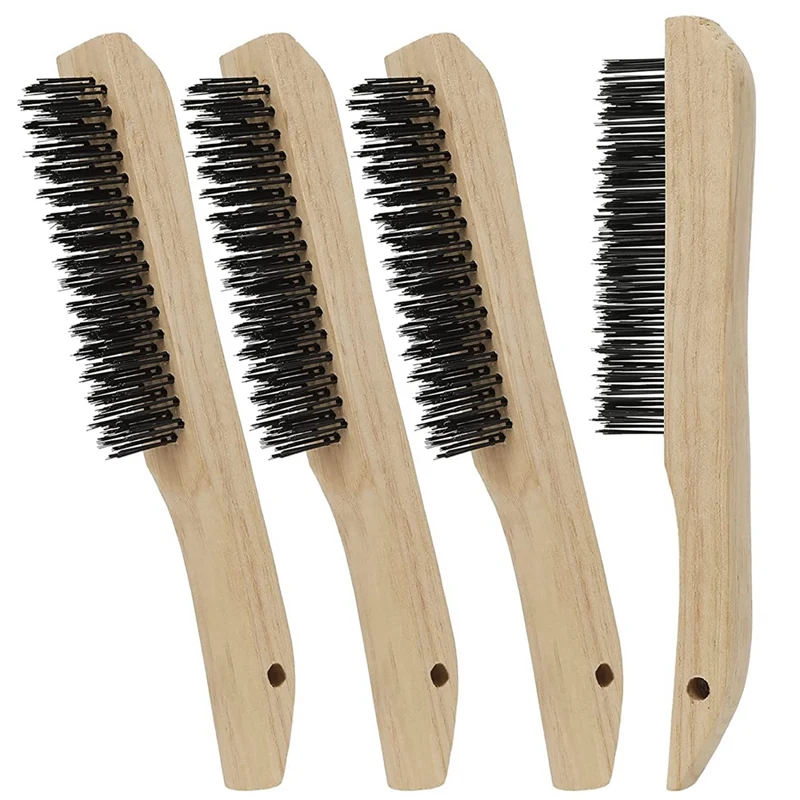 4 Pcs Metal Brush For Cleaning Welding Slag, Rust And Dust 10 Inch Heavy Duty Carbon Steel Handle Wire Scratch Brush
4 Pcs Metal Brush For Cleaning Welding Slag, Rust And Dust 10 Inch Heavy Duty Carbon Steel Handle Wire Scratch Brush