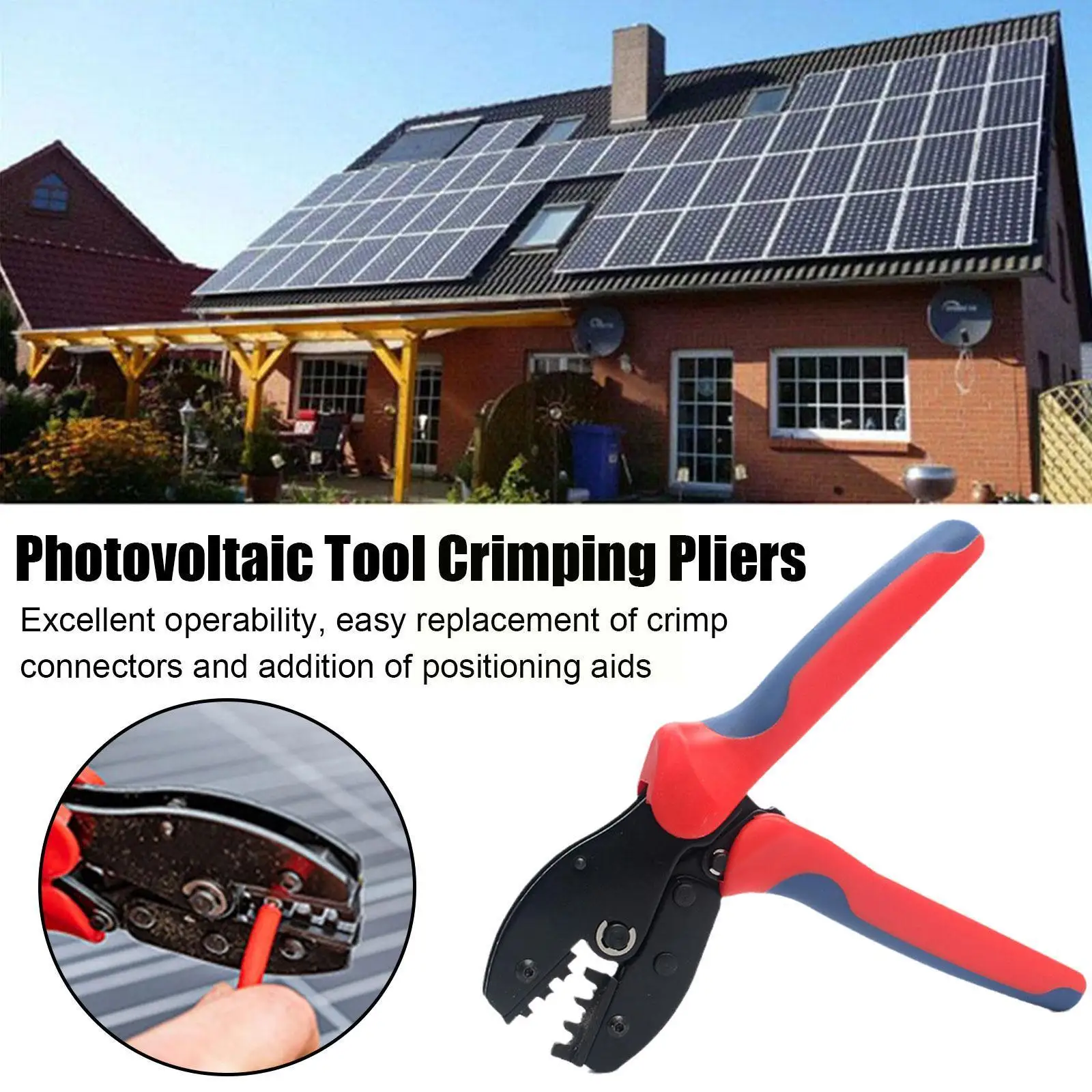 Обжимные Щипцы PV для солнечной панели, инструмент для обжима клемм с храповым механизмом для Typo
Обжимные Щипцы PV для солнечной панели, инструмент для обжима клемм с храповым механизмом для Typo