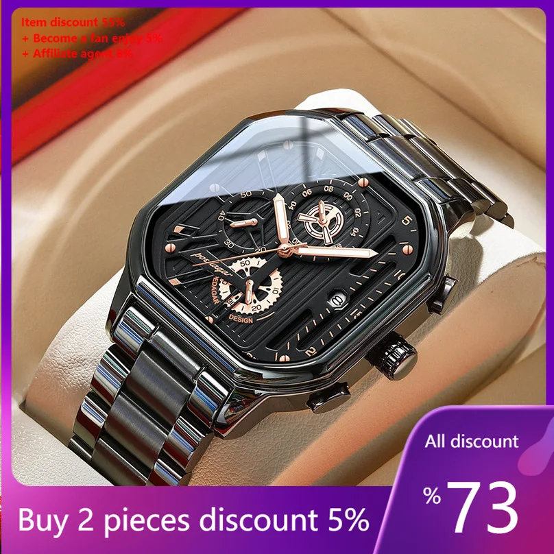 Luxury Casual Male Watch Fashion Chronograph Stainless Steel Waterproof Luminous Date Military Men's Wristwatches Gifts
Luxury Casual Male Watch Fashion Chronograph Stainless Steel Waterproof Luminous Date Military Men's Wristwatches Gifts