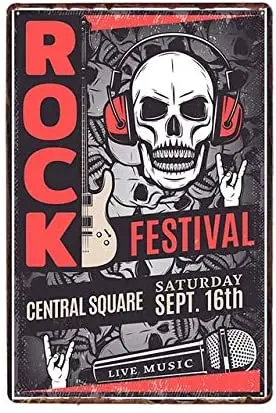 Metal Tin Sign Vintage Chic Art Decoration Rock Music Festival for Home Bar Cafe Farm Store Garage or Club 12" X 8"
Metal Tin Sign Vintage Chic Art Decoration Rock Music Festival for Home Bar Cafe Farm Store Garage or Club 12" X 8"