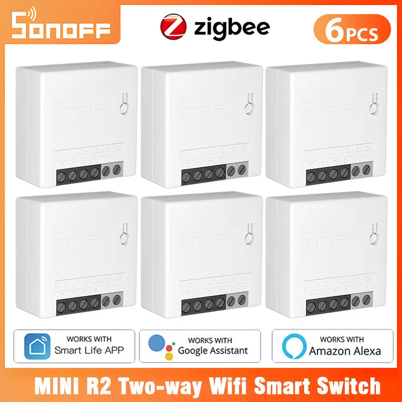 5 шт. SONOFF MINIR2 двухсторонний переключатель Mini Wifi умный дом Swcith беспроводной пульт дистанционного управления переключатель работает с eWelink Alexa...
5 шт. SONOFF MINIR2 двухсторонний переключатель Mini Wifi умный дом Swcith беспроводной пульт дистанционного управления переключатель работает с eWelink Alexa...