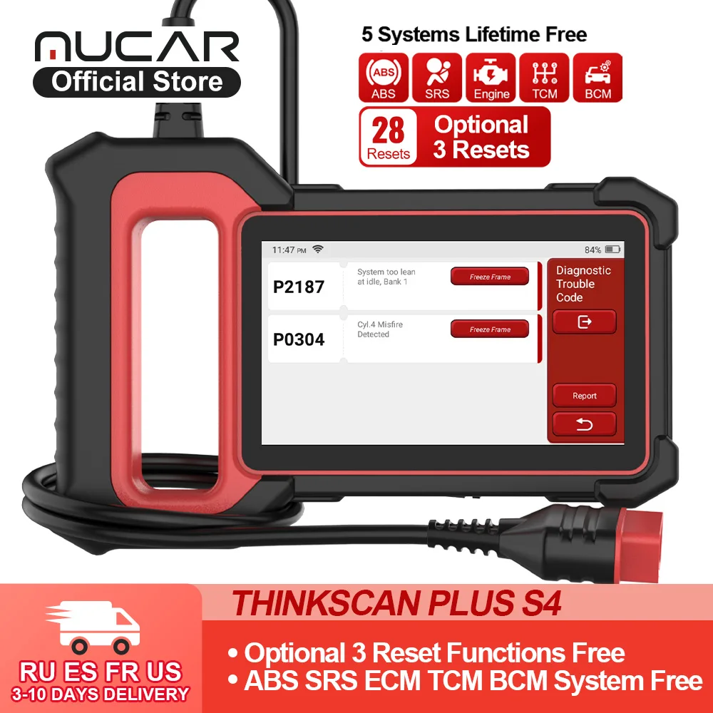 Thinkcar THINKSCAN Plus S4 автомобильный диагностический инструмент OBD2 сканер