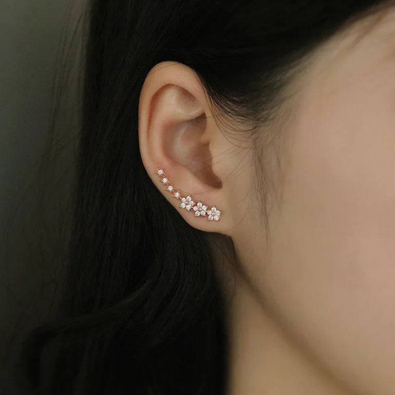 Cute Lovely Star Flower Stud Earrings For Women Shiny Crystal Rosegold Earring Piercing Jewelry Simple Mini Ear Accessories Gift
Cute Lovely Star Flower Stud Earrings For Women Shiny Crystal Rosegold Earring Piercing Jewelry Simple Mini Ear Accessories Gift