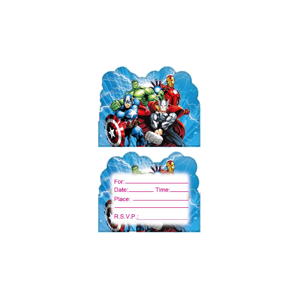 Приглашения для тематической вечеринки с изображением Человека-паука Marvel, Мстители, товары для дня рождения для мальчиков, пригласительные открытки
Приглашения для тематической вечеринки с изображением Человека-паука Marvel, Мстители, товары для дня рождения для мальчиков, пригласительные открытки