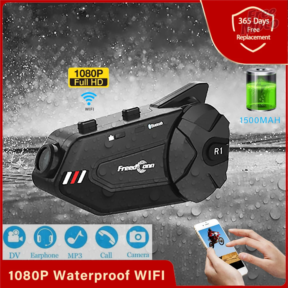 Гарнитура для мотоциклетного шлема R1 Plus 1080P, Wi-Fi, водонепроницаемый видеорегистратор, 6 водителей, совместимое с Bluetooth переговорное устройст...
Гарнитура для мотоциклетного шлема R1 Plus 1080P, Wi-Fi, водонепроницаемый видеорегистратор, 6 водителей, совместимое с Bluetooth переговорное устройст...
