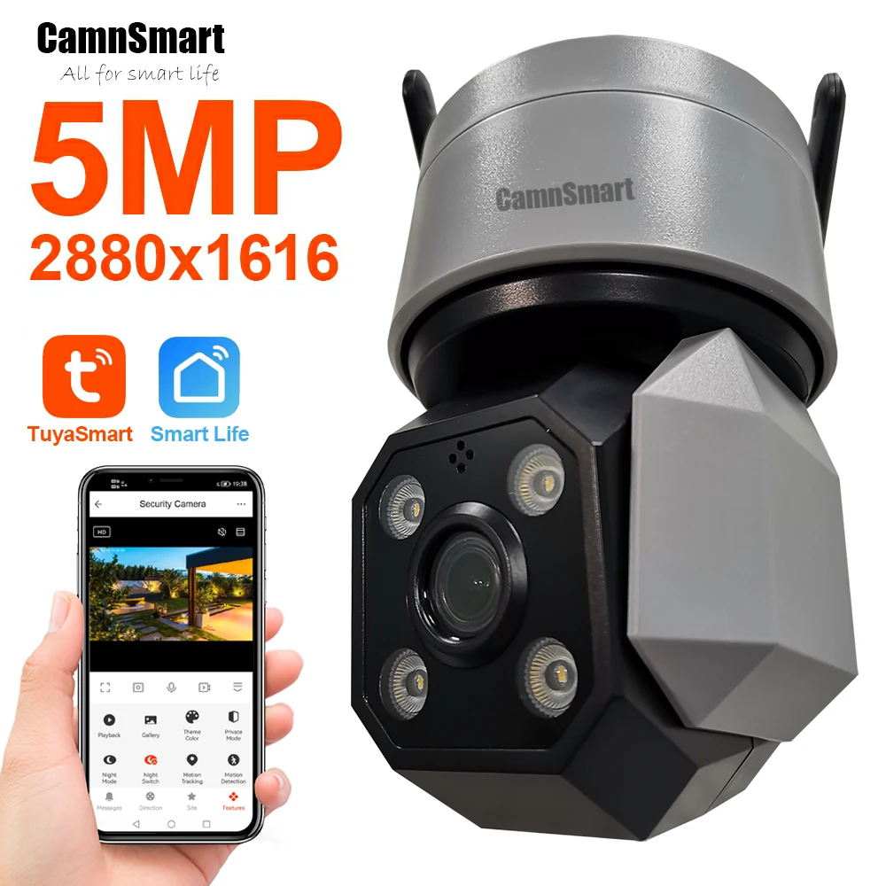 5MP Открытый Wi-Fi Камера безопасности Tuya Умный дом Защита Беспроводной IP CCTV RJ45 Кабельное соединение NVR PTZ Купольное наблюдение
5MP Открытый Wi-Fi Камера безопасности Tuya Умный дом Защита Беспроводной IP CCTV RJ45 Кабельное соединение NVR PTZ Купольное наблюдение