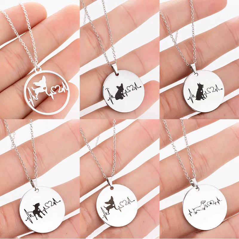 Puppy Dog Jewelrys Stainless Steel Chihuahua Necklaces for Women Men Cute Animal Bulldog German Herd Corgi Paw Necklace Collier
Puppy Dog Jewelrys Stainless Steel Chihuahua Necklaces for Women Men Cute Animal Bulldog German Herd Corgi Paw Necklace Collier