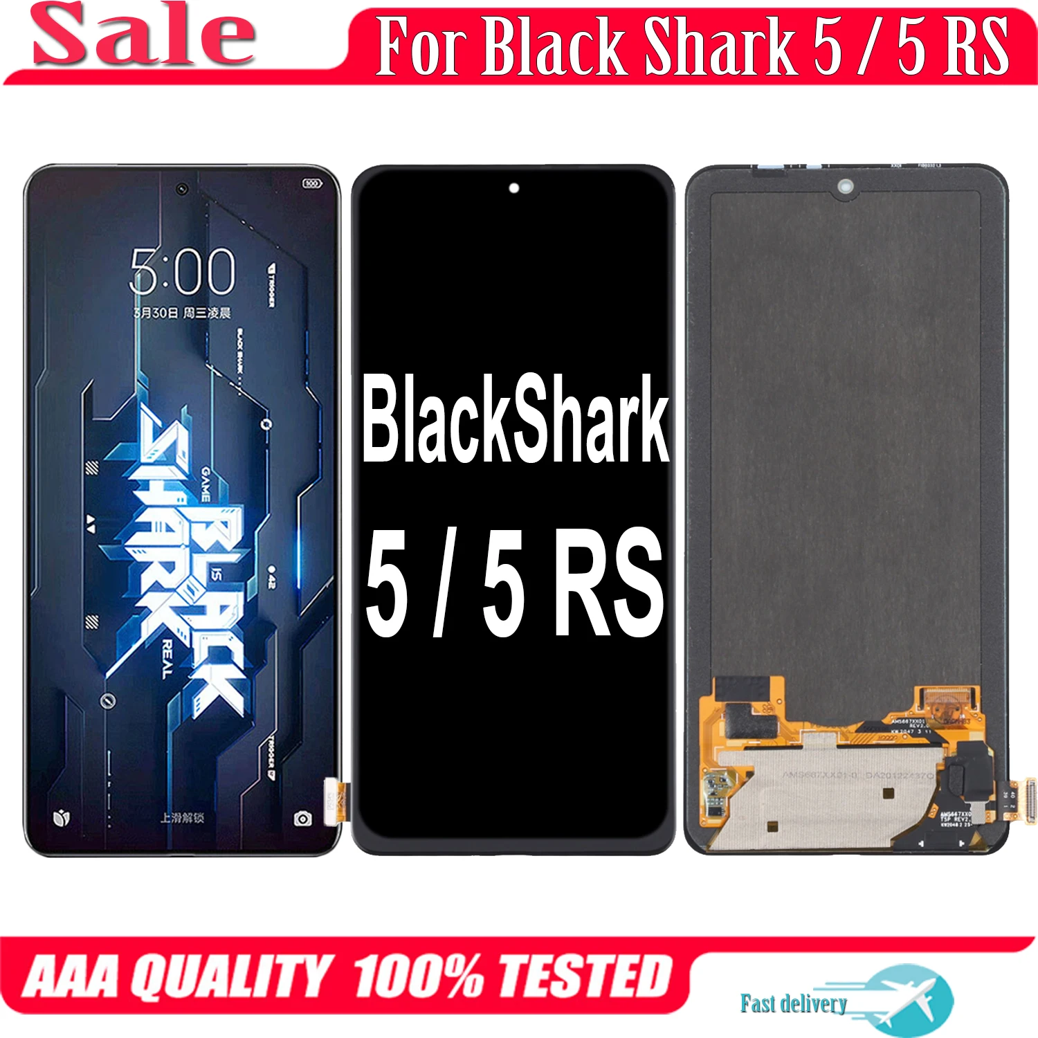 

AMOLED Original 6.67'' For Xiaomi Black Shark 5 RS 5RS LCD Display Touch Screen Digitizer Assembly
