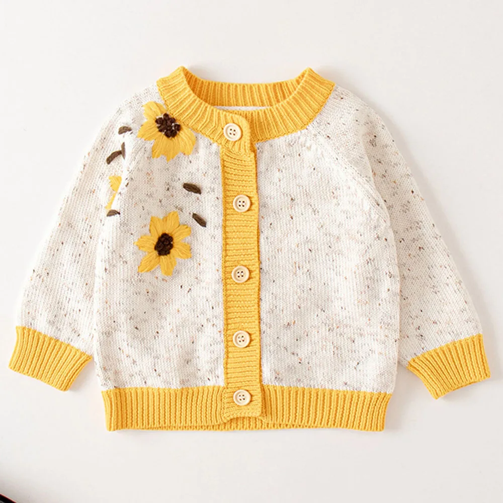 Infant Baby Boys Girls Sunflowers Coat Newborn Baby Girls Embroidered Patchwork Cardigan Spring Autumn Knitted Baby Girl Coat
Infant Baby Boys Girls Sunflowers Coat Newborn Baby Girls Embroidered Patchwork Cardigan Spring Autumn Knitted Baby Girl Coat