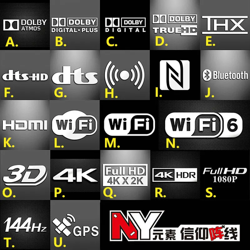Dolby Bluetooth WIFI6 4K HD 1080P 144 Гц металлическая наклейка для мобильного компьютера ноутбука
Dolby Bluetooth WIFI6 4K HD 1080P 144 Гц металлическая наклейка для мобильного компьютера ноутбука