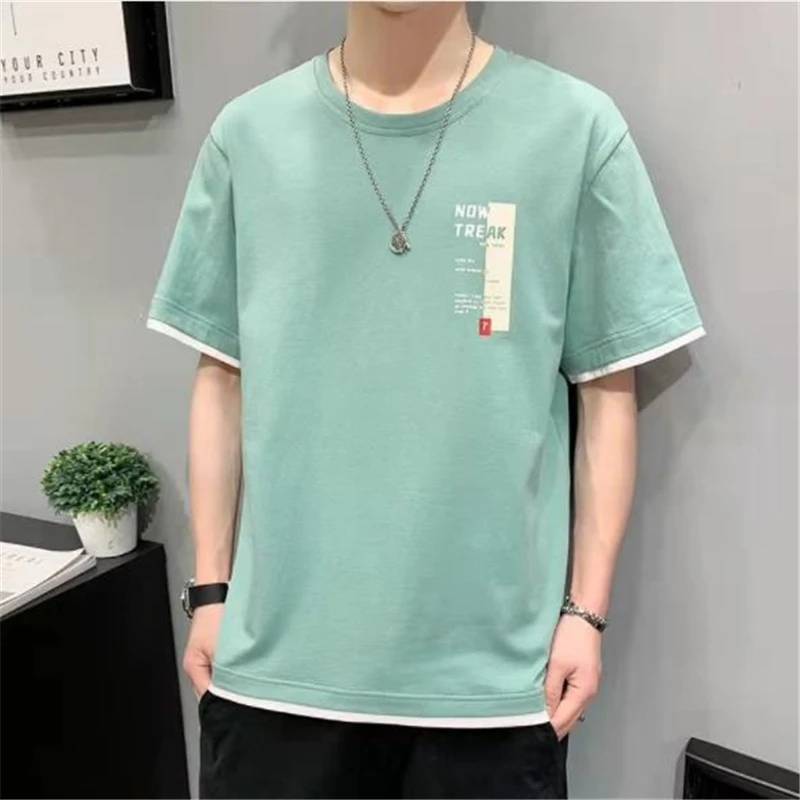 Футболка мужская с круглым вырезом, Модный пуловер, однотонная Свободная Повседневная рубашка, лето 2023
Футболка мужская с круглым вырезом, Модный пуловер, однотонная Свободная Повседневная рубашка, лето 2023