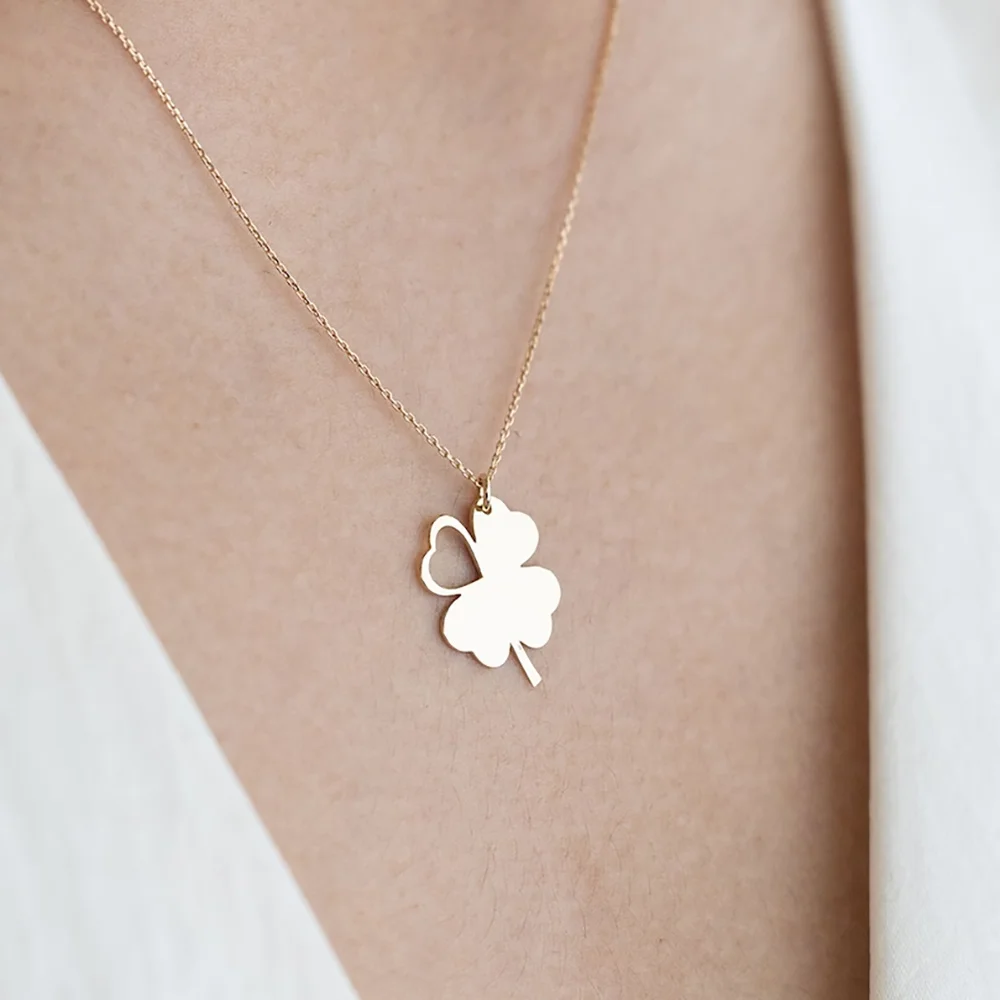 Clover Stainless Steel Necklaces Bohemian Temperament Four Leaf Clover Pendant Necklace Chain Girl Necklace For Women Jewelry
Clover Stainless Steel Necklaces Bohemian Temperament Four Leaf Clover Pendant Necklace Chain Girl Necklace For Women Jewelry