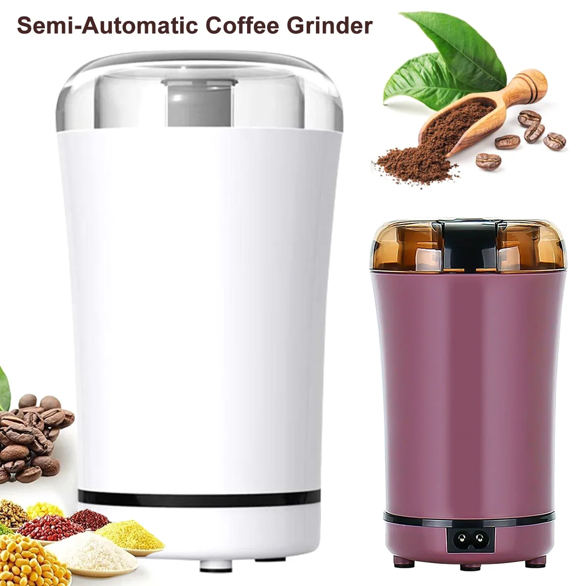 Electric Small Coffee Grinder Multifunctional Nut Bean Grinder 400W Grain and Spice Mill Blender with Stainless Steel Blade Tran
Electric Small Coffee Grinder Multifunctional Nut Bean Grinder 400W Grain and Spice Mill Blender with Stainless Steel Blade Tran