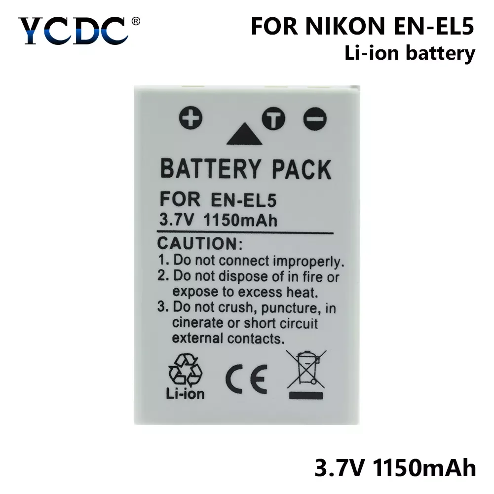 

Battery EN-EL5 For Nikon Coolpix 3700 4200 5200 5900 7900 P3 P4 P80 P90 P5100 P6000 P80 P90 P100 P500 P510 P520 P530 S10