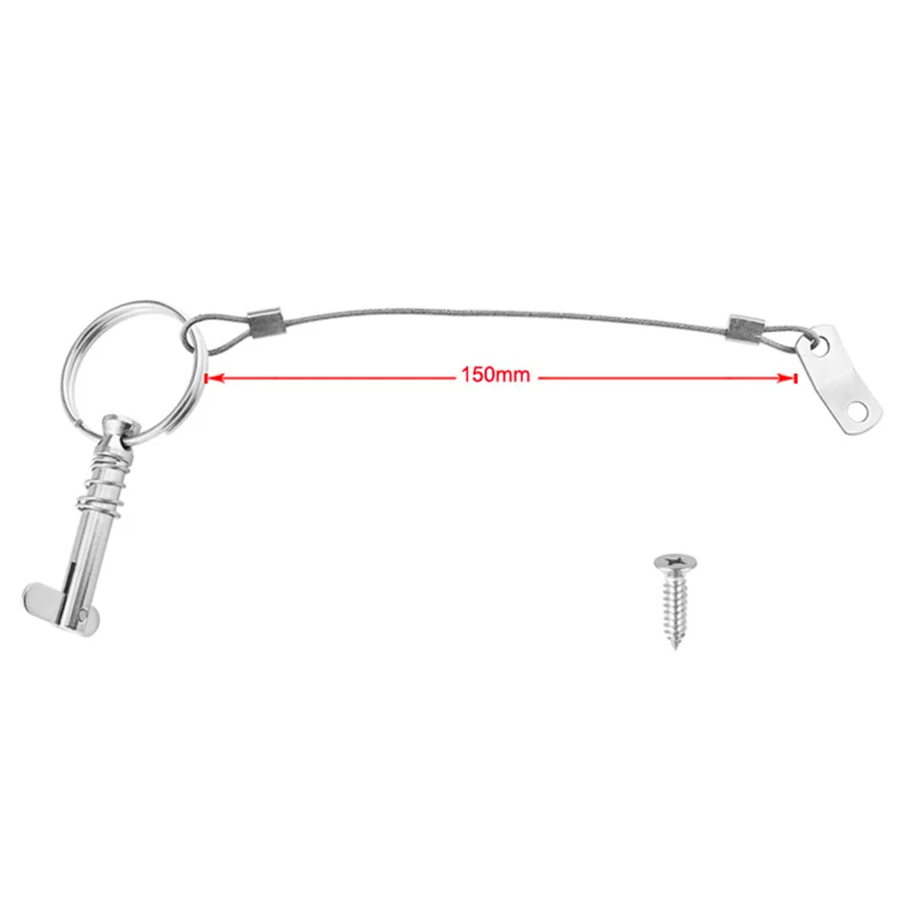 High Quality Marine Tongue Pin Stop Pin Pipe Clip Quick Release Safety Pin With Lanyards 1/4 Inch 2PC 30*40*10mm
High Quality Marine Tongue Pin Stop Pin Pipe Clip Quick Release Safety Pin With Lanyards 1/4 Inch 2PC 30*40*10mm
