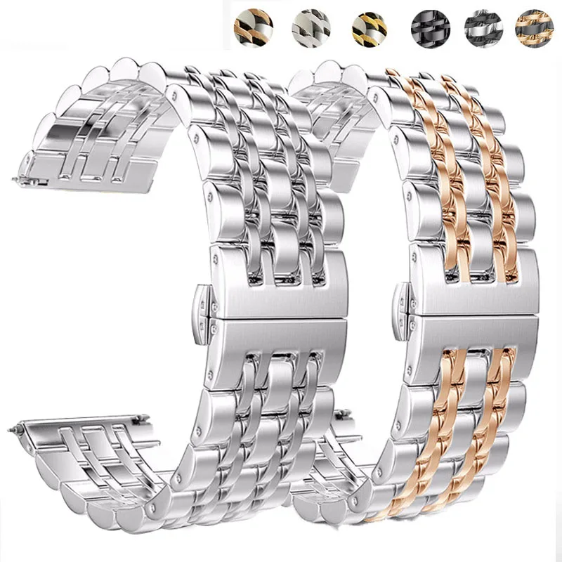 CODFIEDY Stainless Steel Watch Band Strap 20mm 22mm Butterfly Buckle Watchband for huawei seiko samsung Men Women Black Silver
CODFIEDY Stainless Steel Watch Band Strap 20mm 22mm Butterfly Buckle Watchband for huawei seiko samsung Men Women Black Silver