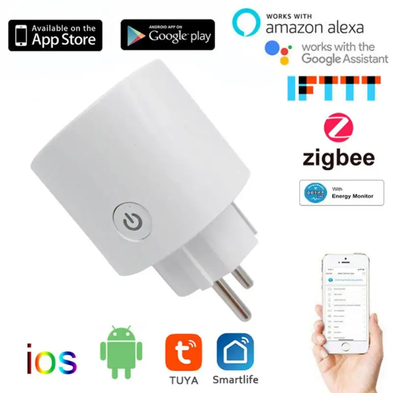 Умная розетка Zigbee с таймером, умная Беспроводная розетка с голосовым управлением, работает с Alexa Google Home
Умная розетка Zigbee с таймером, умная Беспроводная розетка с голосовым управлением, работает с Alexa Google Home