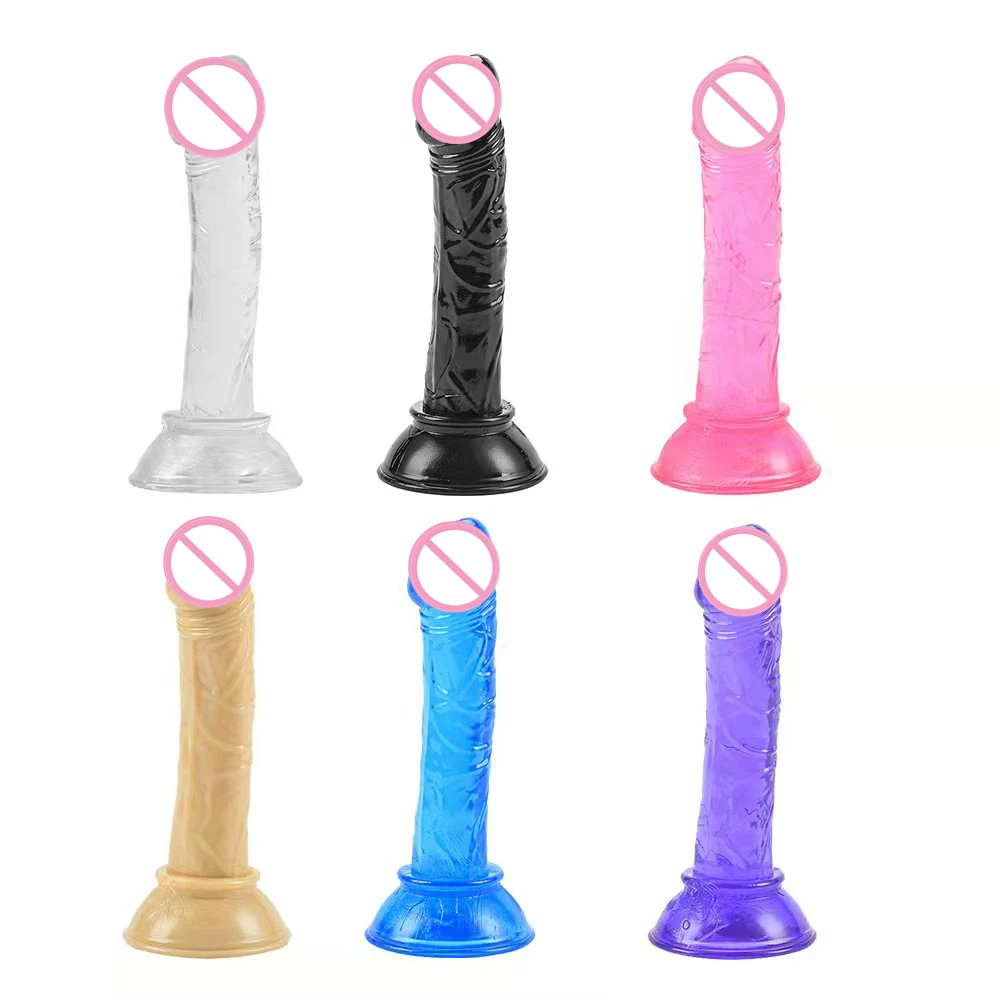 

Cheap and Good Quality Mini Soft Jelly Dildos Small Artificial Sucker Cup Penis Vagina Anal Plug Sex Toys for Women Masturbator