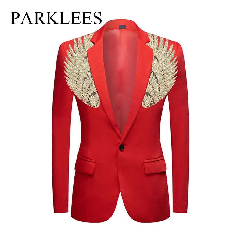 Parklees Mens Sequin Wing Red Dress Blazer 2022 Fashion Slim Fit One Button Suit Jacket Party Wedding Prom Shiny Costume Homme
Parklees Mens Sequin Wing Red Dress Blazer 2022 Fashion Slim Fit One Button Suit Jacket Party Wedding Prom Shiny Costume Homme