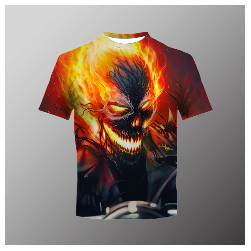Summer New 3D Printing Horror Demon Flame Skull Personality Street Fashion Casual Short-Sleeved Oversized Men's T-Shirt
Summer New 3D Printing Horror Demon Flame Skull Personality Street Fashion Casual Short-Sleeved Oversized Men's T-Shirt