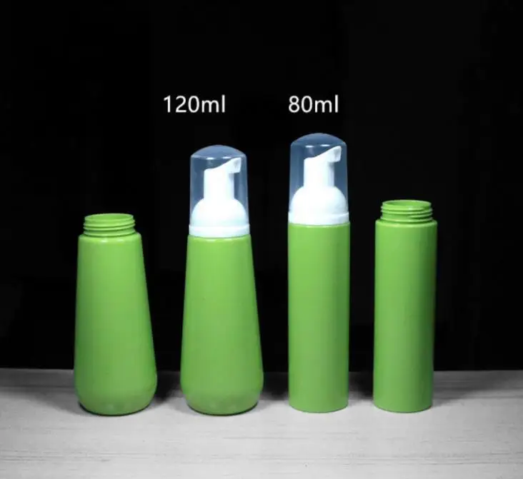 

300pcs/lot 80ml 120ml Foaming Bottle Soap Mousses Liquid Dispenser Froth Pump Green Shampoo Lotion Bottling Foam Bottles SN1570