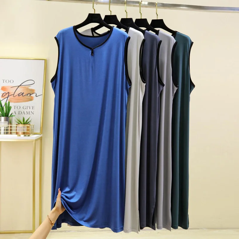 Plus Size Sleepwear Dress Women Summer Sexy V Neck Sleeveless Vest Pajamas Nightdress Female Loose Casual Homewear Nightgown
Plus Size Sleepwear Dress Women Summer Sexy V Neck Sleeveless Vest Pajamas Nightdress Female Loose Casual Homewear Nightgown