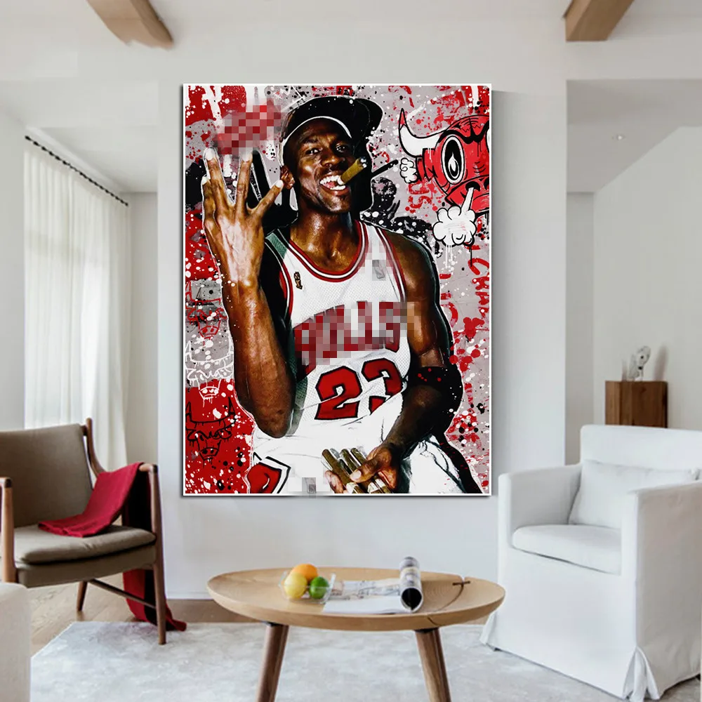 Famous Basketball Star Graffiti Art Canvas Painting Sports Players Bryant Portrait Poster Wall Art Living Room Home Decoration
Famous Basketball Star Graffiti Art Canvas Painting Sports Players Bryant Portrait Poster Wall Art Living Room Home Decoration