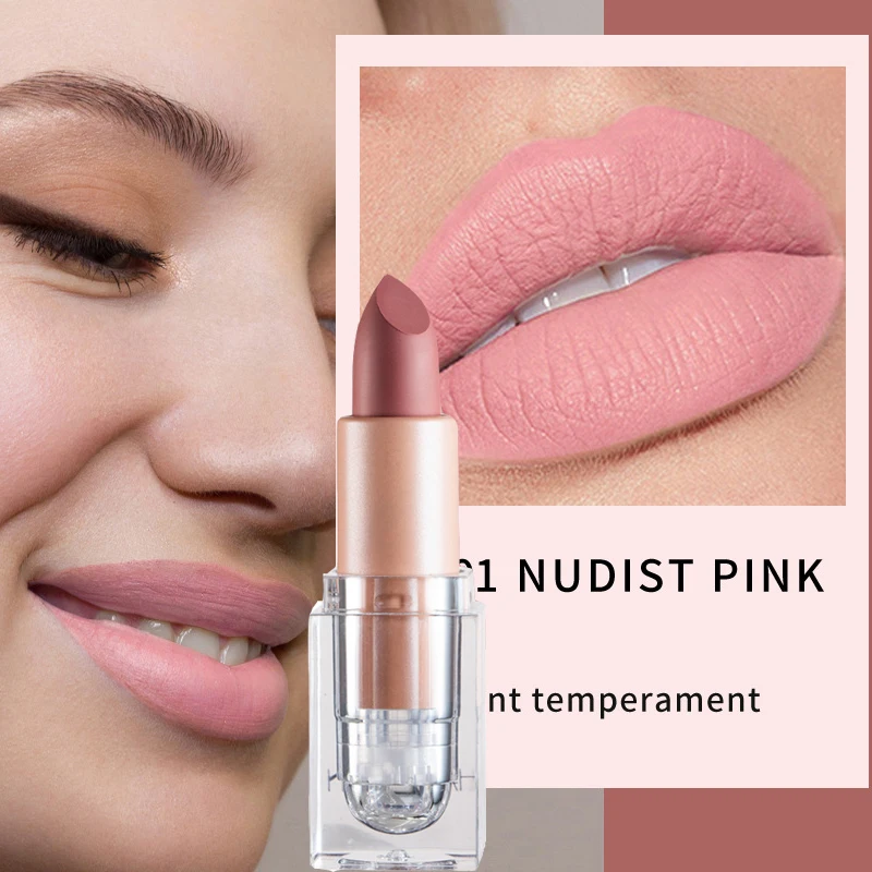 5 Colors Matte Waterproof Velvet Nude Pink Lipstick Sexy Red Brown Pigments Makeup Long Lasting Non-stick Cup Lipstick Cosmetic
5 Colors Matte Waterproof Velvet Nude Pink Lipstick Sexy Red Brown Pigments Makeup Long Lasting Non-stick Cup Lipstick Cosmetic